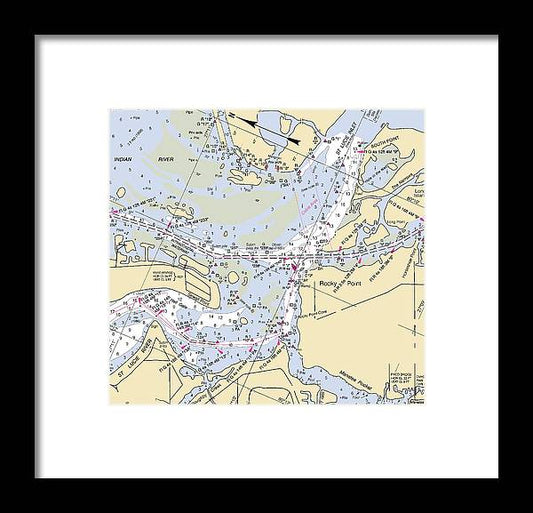 A beuatiful Framed Print of the St Lucie Inlet-Florida Nautical Chart by SeaKoast