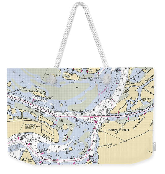 St Lucie Inlet-florida Nautical Chart - Weekender Tote Bag