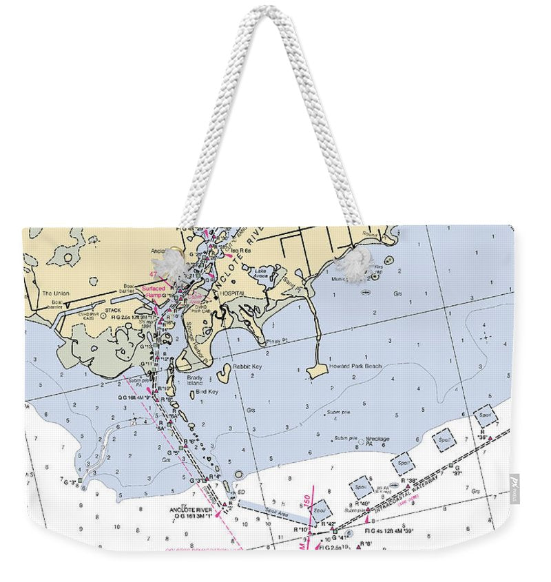 Tarpon Springs-florida Nautical Chart - Weekender Tote Bag