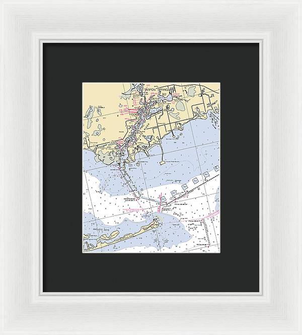 Tarpon Springs-florida Nautical Chart - Framed Print