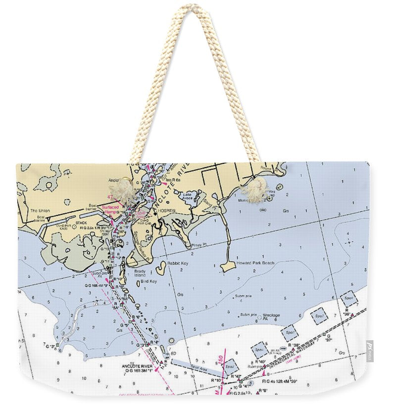 Tarpon Springs-florida Nautical Chart - Weekender Tote Bag