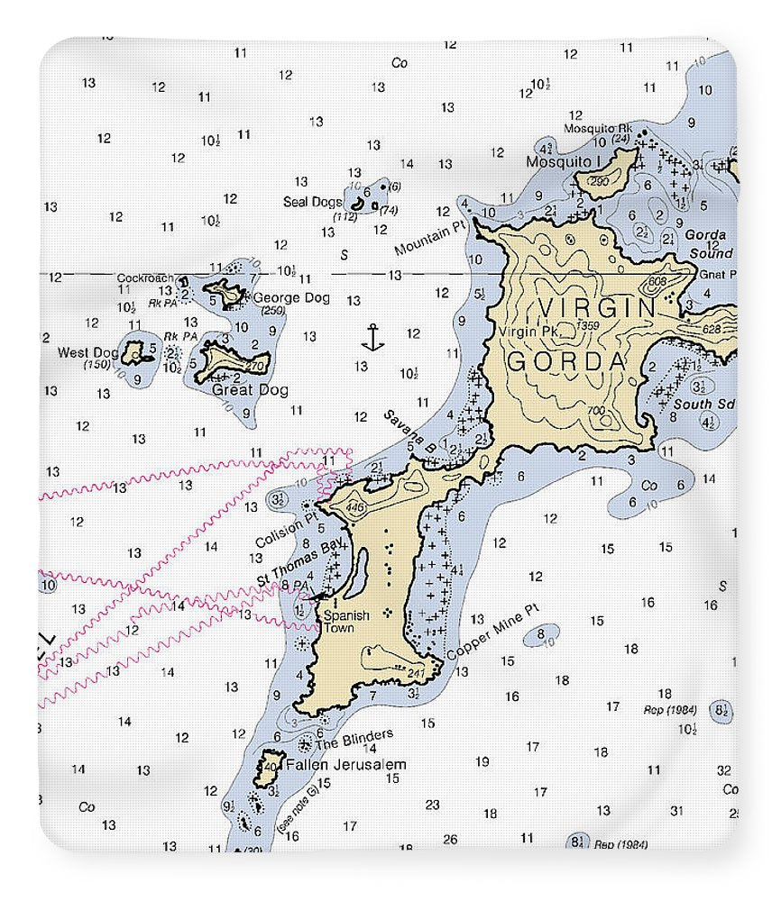 Virgin Gorda-virgin Islands Nautical Chart - Blanket