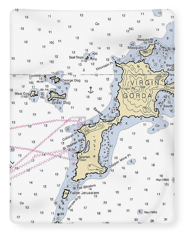 Virgin Gorda-virgin Islands Nautical Chart - Blanket