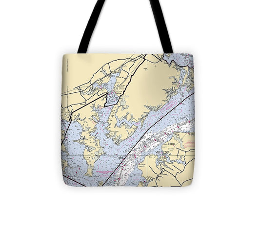 Aberdeen Proving Ground Maryland Nautical Chart Tote Bag