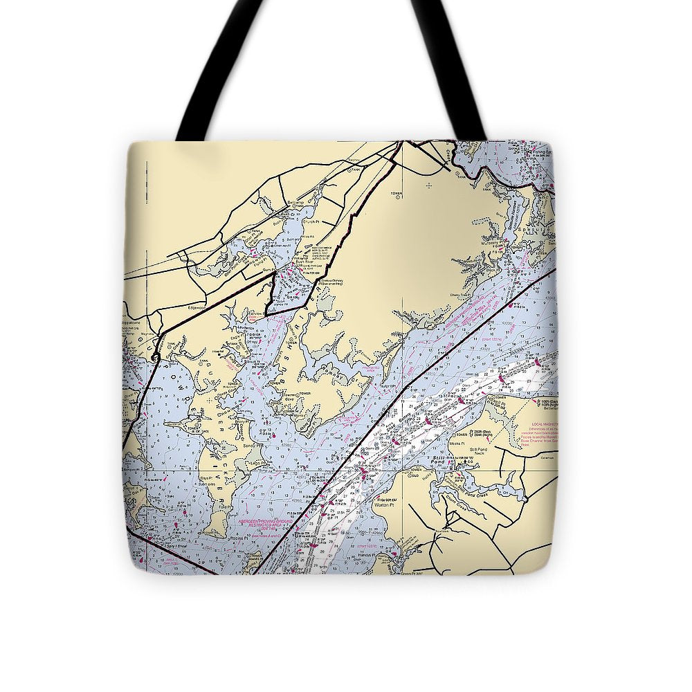 Aberdeen Proving Ground-maryland Nautical Chart - Tote Bag