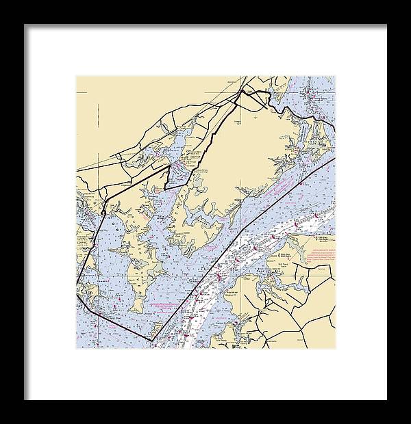 Aberdeen Proving Ground-maryland Nautical Chart - Framed Print