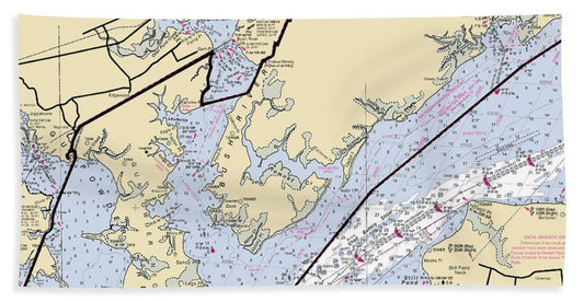 Aberdeen Proving Ground-maryland Nautical Chart - Beach Towel