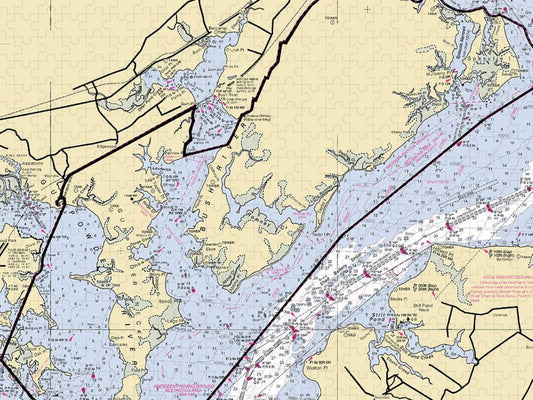 Aberdeen Proving Ground Maryland Nautical Chart Puzzle