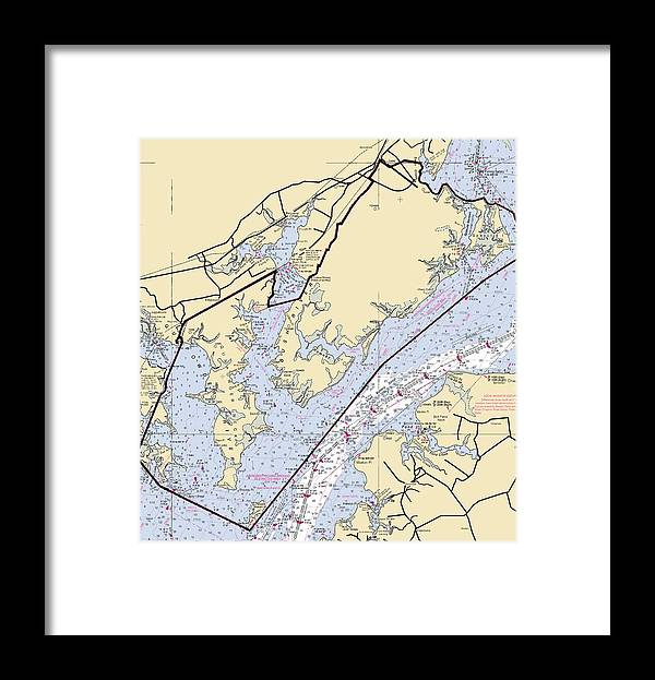 A beuatiful Framed Print of the Aberdeen Proving Ground-Maryland Nautical Chart by SeaKoast