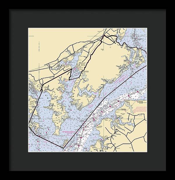 Aberdeen Proving Ground-maryland Nautical Chart - Framed Print