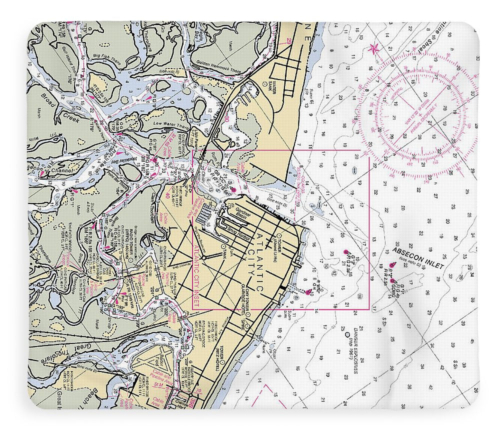 Absecon Inlet -new Jersey Nautical Chart _v2 - Blanket