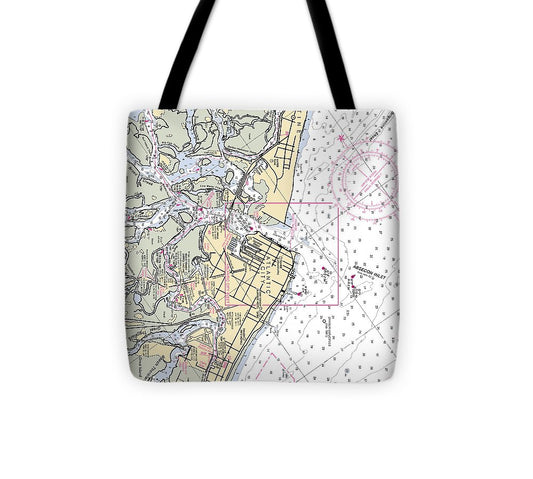Absecon Inlet  New Jersey Nautical Chart _V2 Tote Bag