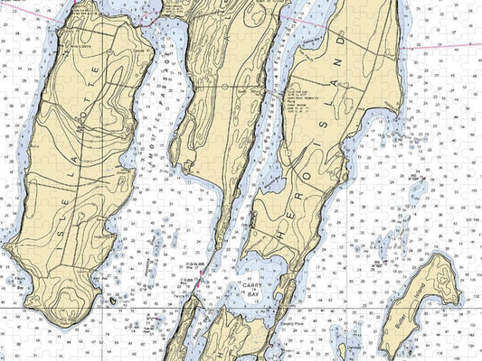 Alburg Passage Lake Champlain  Nautical Chart Puzzle