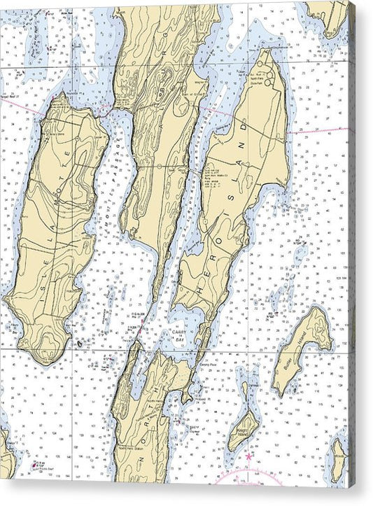 Alburg Passage-Lake Champlain  Nautical Chart  Acrylic Print