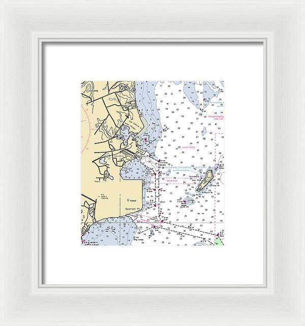 Allen Harbor-rhode Island Nautical Chart - Framed Print