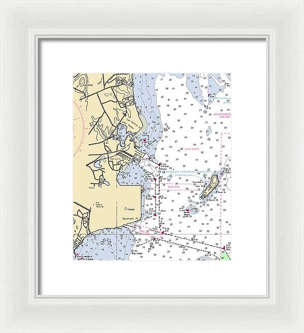 Allen Harbor-rhode Island Nautical Chart - Framed Print