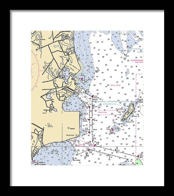 Allen Harbor-rhode Island Nautical Chart - Framed Print