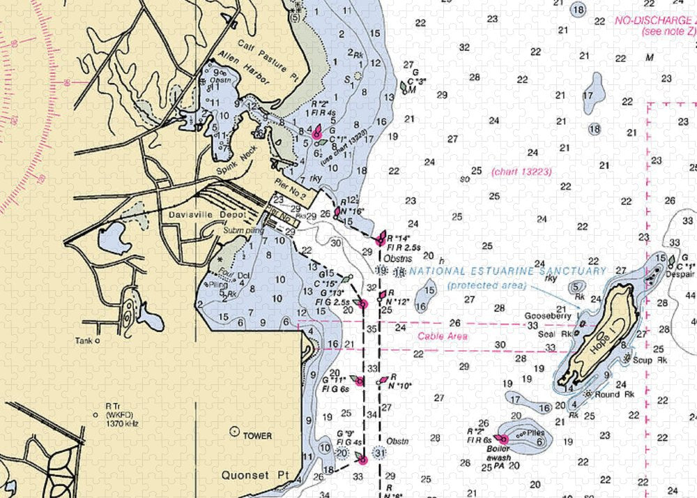 Allen Harbor-rhode Island Nautical Chart - Puzzle
