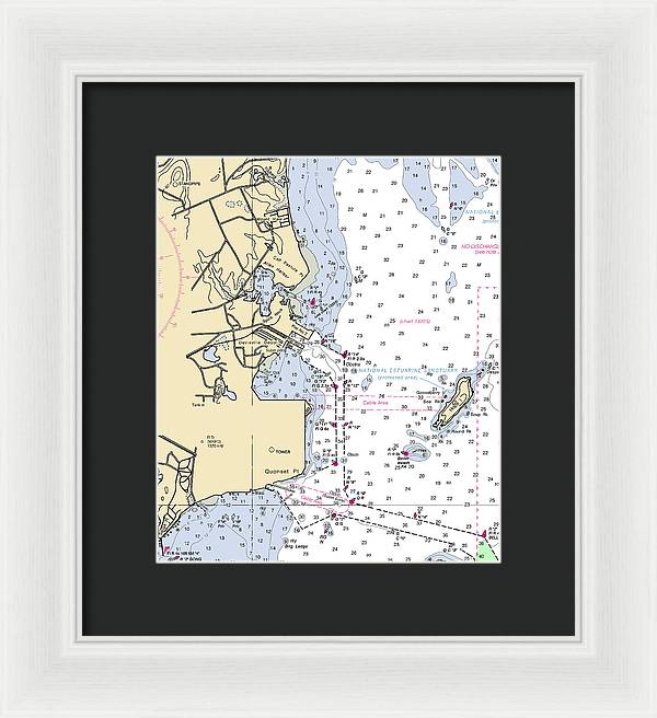 Allen Harbor-rhode Island Nautical Chart - Framed Print