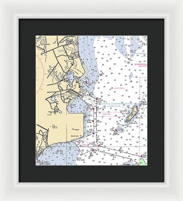 Allen Harbor-rhode Island Nautical Chart - Framed Print