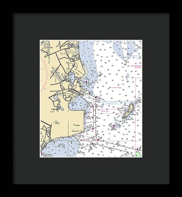 Allen Harbor-rhode Island Nautical Chart - Framed Print