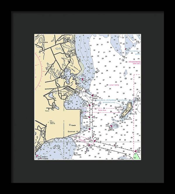 Allen Harbor-rhode Island Nautical Chart - Framed Print