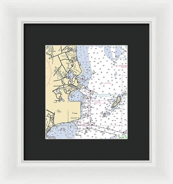 Allen Harbor-rhode Island Nautical Chart - Framed Print