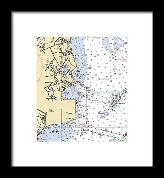 A beuatiful Framed Print of the Allen Harbor-Rhode Island Nautical Chart by SeaKoast