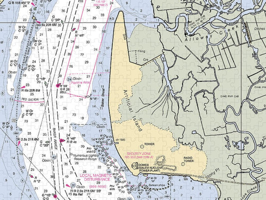 Alloway Creek New Jersey Nautical Chart Puzzle