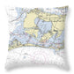 Anna Maria Island Florida Nautical Chart - Throw Pillow