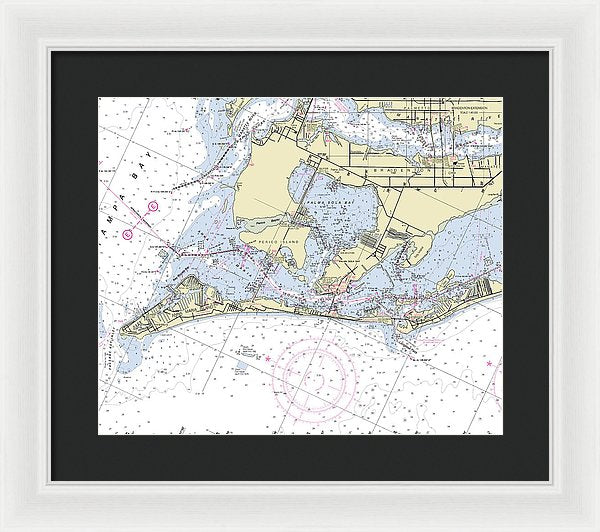 Anna Maria Island Florida Nautical Chart - Framed Print