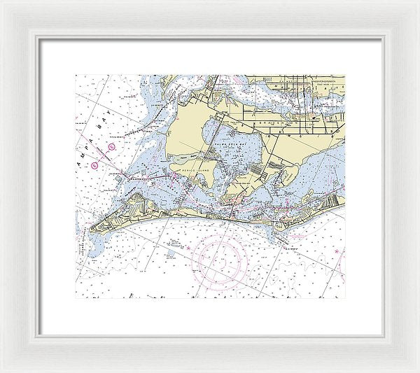 Anna Maria Island Florida Nautical Chart - Framed Print