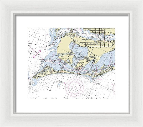 Anna Maria Island Florida Nautical Chart - Framed Print