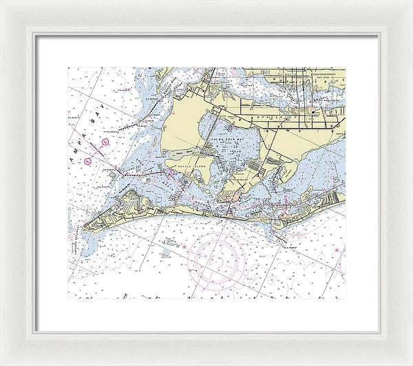 Anna Maria Island Florida Nautical Chart - Framed Print