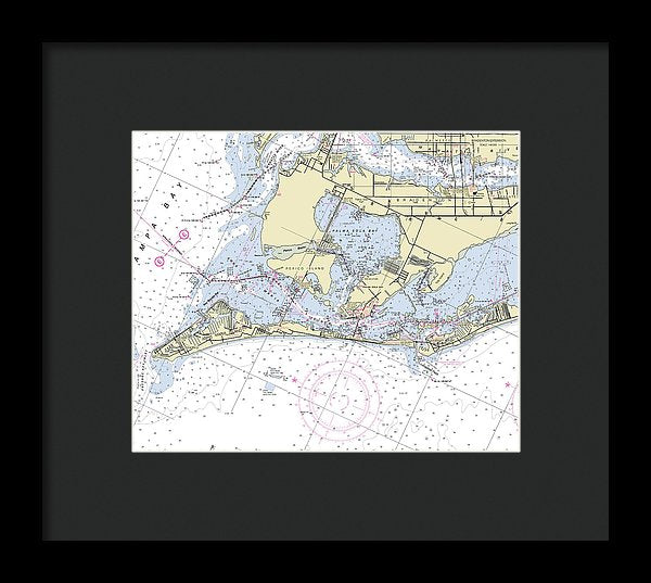 Anna Maria Island Florida Nautical Chart - Framed Print