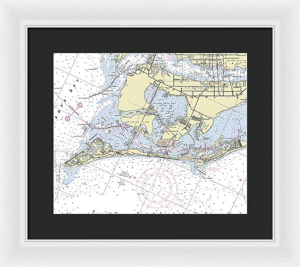 Anna Maria Island Florida Nautical Chart - Framed Print