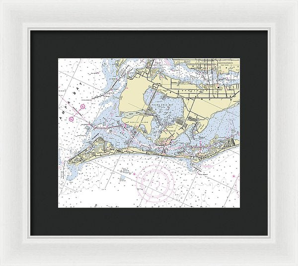 Anna Maria Island Florida Nautical Chart - Framed Print