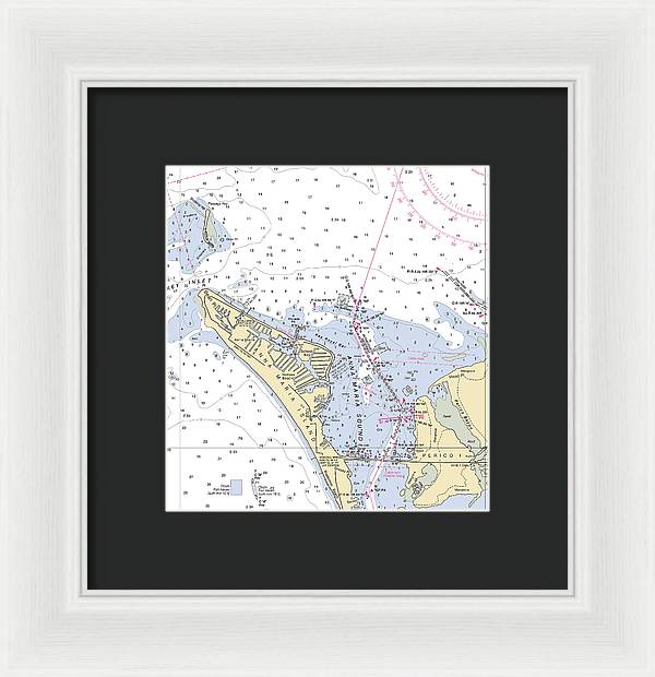 Anna Maria Island -florida Nautical Chart _v2 - Framed Print