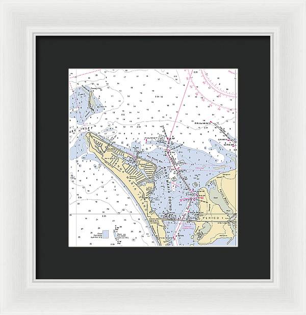 Anna Maria Island -florida Nautical Chart _v2 - Framed Print