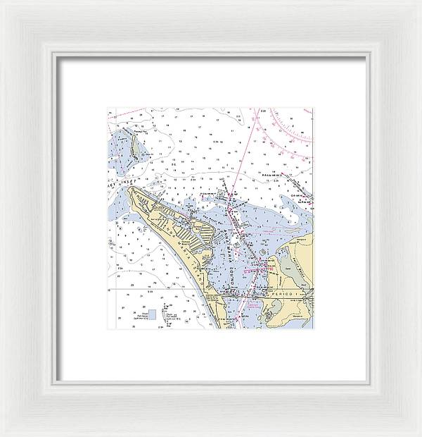 Anna Maria Island -florida Nautical Chart _v2 - Framed Print