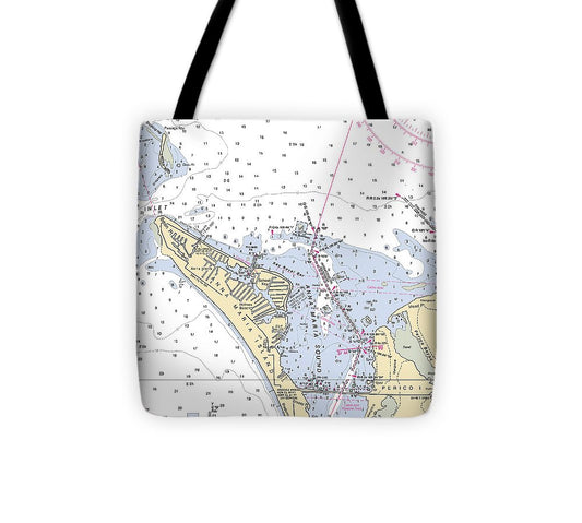 Anna Maria Island  Florida Nautical Chart _V2 Tote Bag