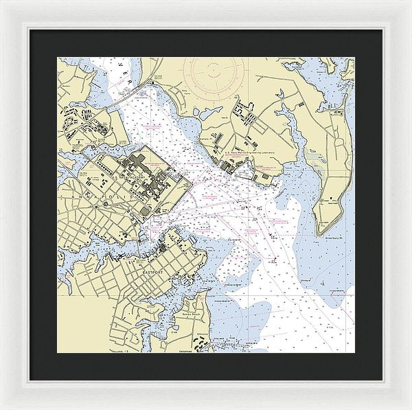 Annapolis Maryland Nautical Chart - Framed Print