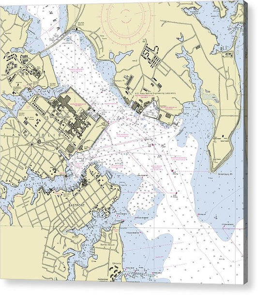 Annapolis Maryland Nautical Chart  Acrylic Print