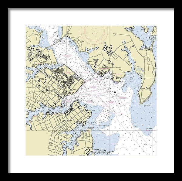Annapolis Maryland Nautical Chart - Framed Print