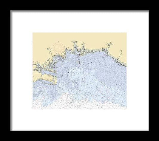 A beuatiful Framed Print of the Apalachee-Bay -Florida Nautical Chart _V6 by SeaKoast