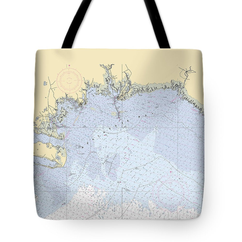 Apalachee-bay -florida Nautical Chart _v6 - Tote Bag