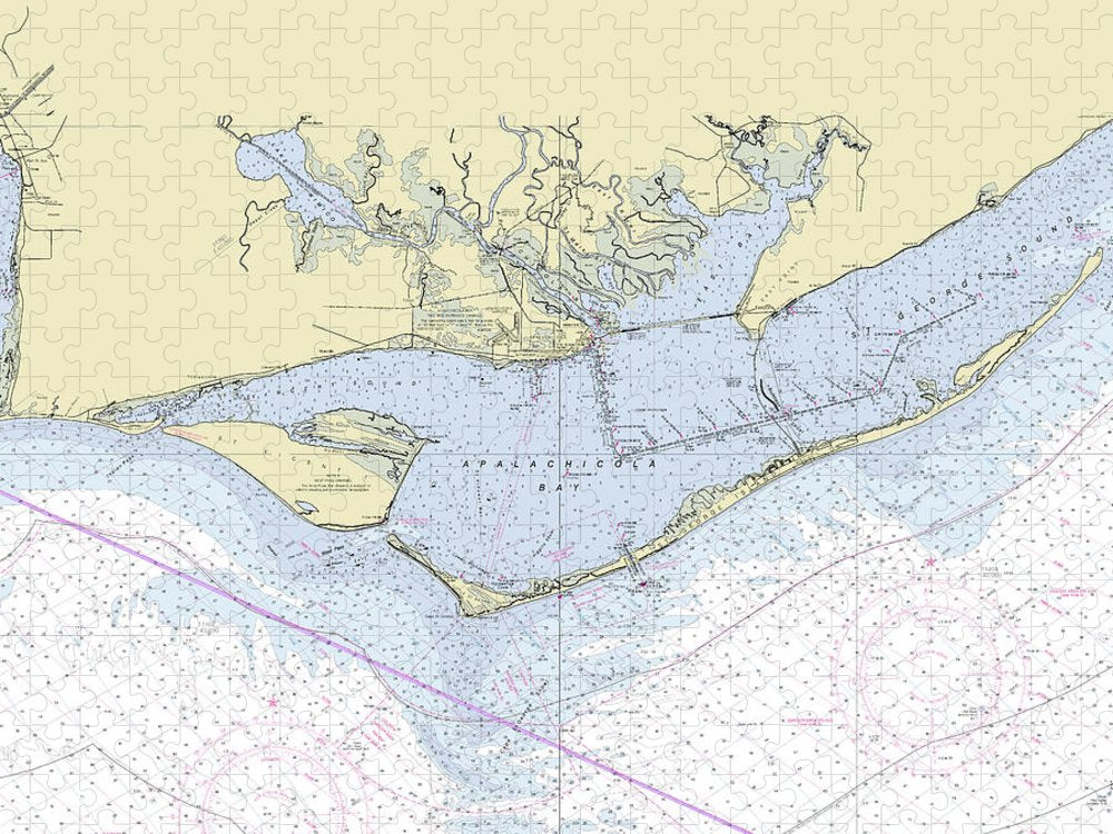 Apalachicola Bay Florida Nautical Chart Puzzle