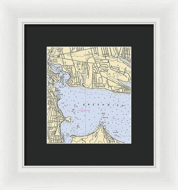 Apponaug-rhode Island Nautical Chart - Framed Print