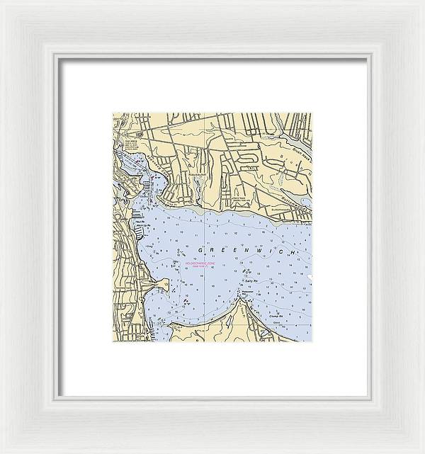 Apponaug-rhode Island Nautical Chart - Framed Print