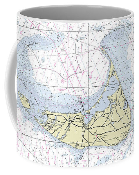 Nantucket Nautical Chart - Mug